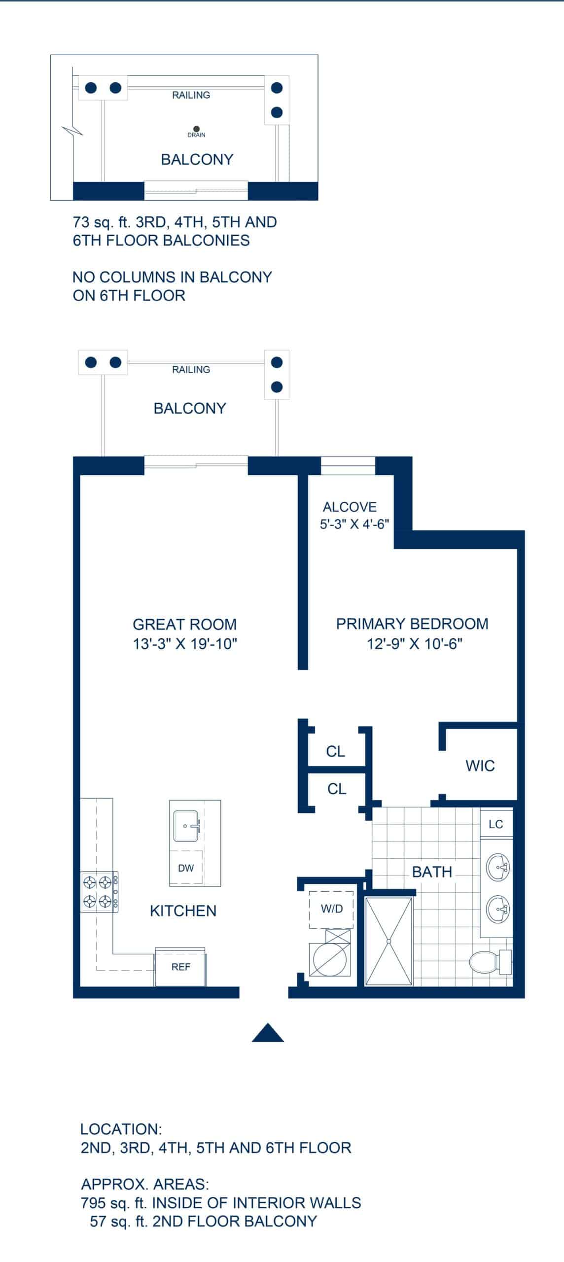 Adelphi Residences Floor Plan - 1 Bedroom - View 1, Opens Model Box